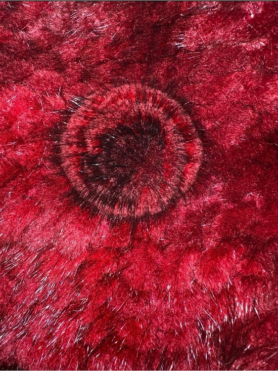 Wine Red Knitted MINK Hat w/Brim & Rosette, Sz M/L, Certified Vintage Fur